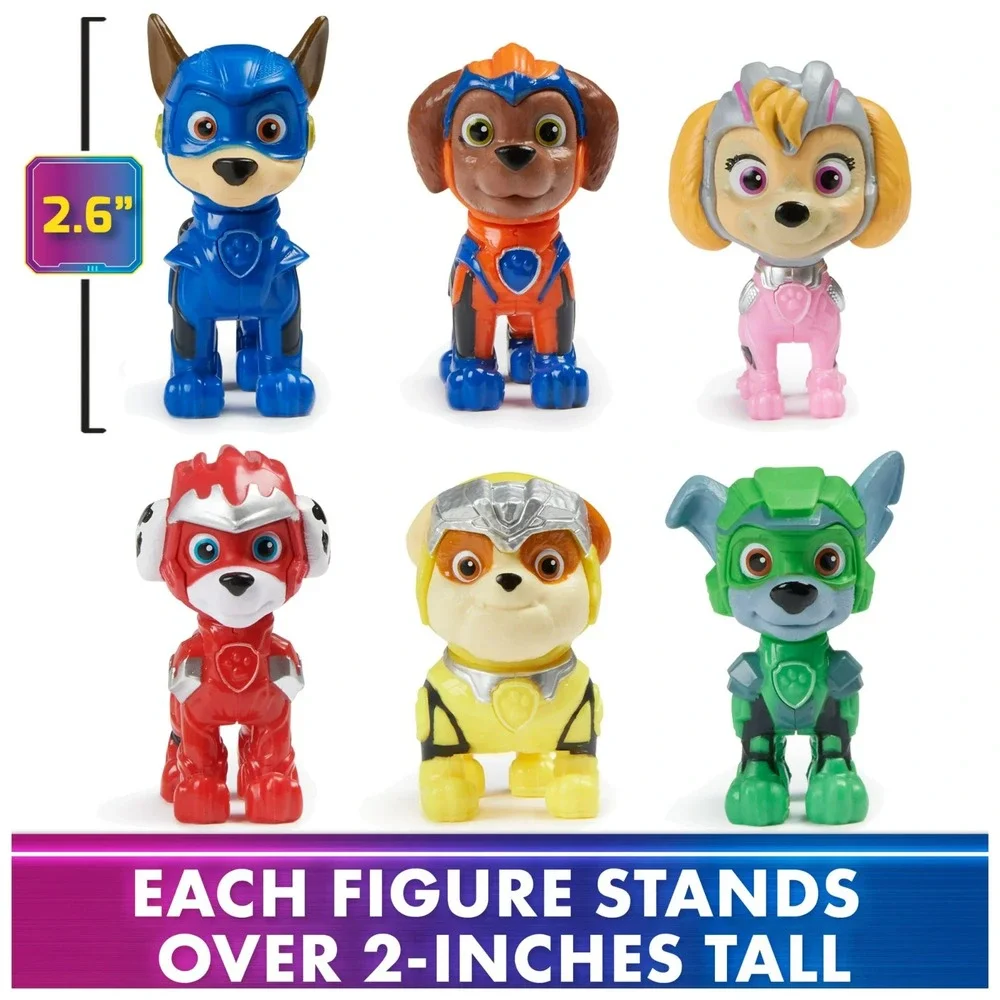 Paw Patrol The Mighty Movie Pups Gift Pack with 6 Collectible Toy Figures NEW - Picture 7 of 11